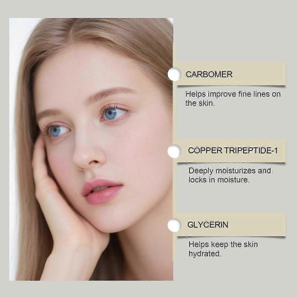 (2PCS)Copper Peptides Serum for Face - with GHK-Cu and Hyaluronic Acid - Anti-Aging Facial Serum for Skin Smoothness, Firm-Looking, Skin Elasticity