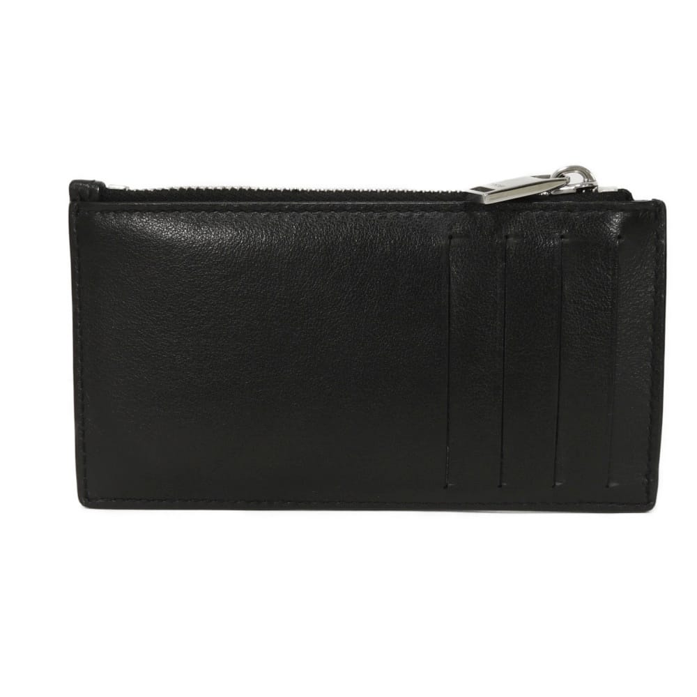 Used 10656 Zip Card Holder 2ESBC250VPD_H03E 7943 Logo Punching Calfskin Card Case Oblique Galaxy Men's from Japan