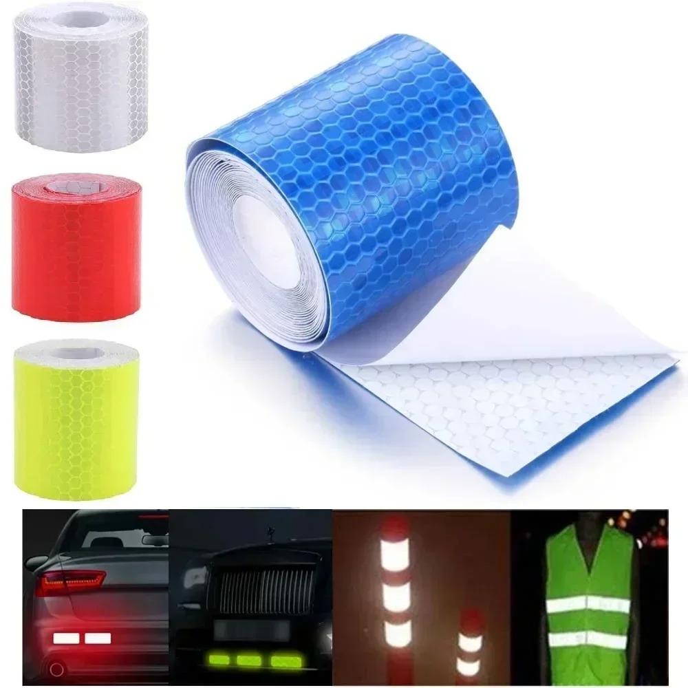 5cm*100CM Car Reflective Tape Body Sticker High Visibility Safety Warning Tape Trailer Waterproof Helmet Bicycle Sticker
