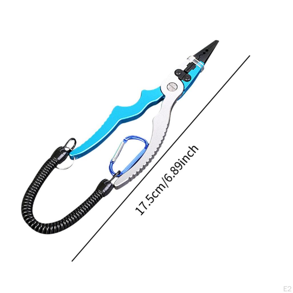 17.5cm Fishing Pliers Lip Gripper Hand Tools Aluminum with Sheath Portable Tackle