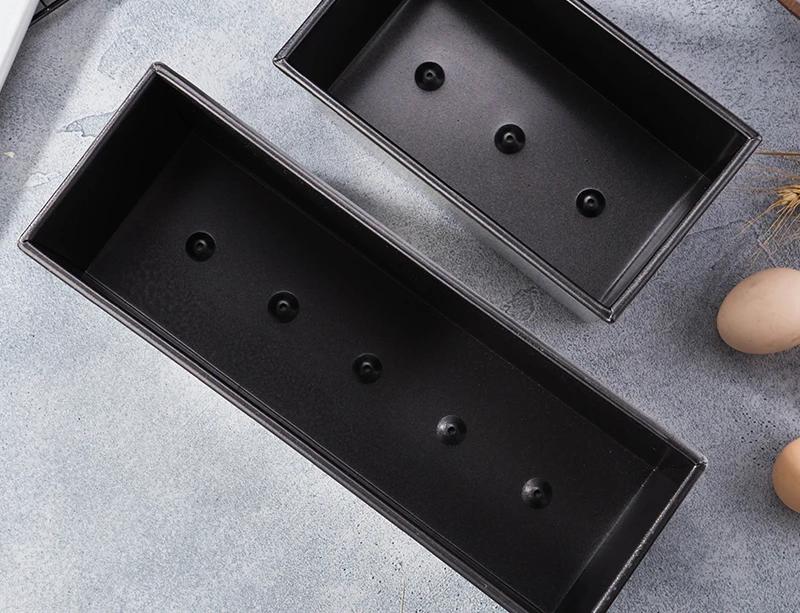 Square Bread Baking Tray Cake box Mold with Lid Aluminum Alloy Non-stick Pan Mini Baking Tray Box Diy Cake Baking Tool