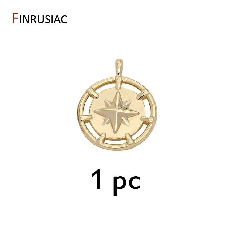 

Trendy European Charm Pendants For Jewelry Making Personality Round Hollow Star Pendant DIY Making Chic Necklace Material