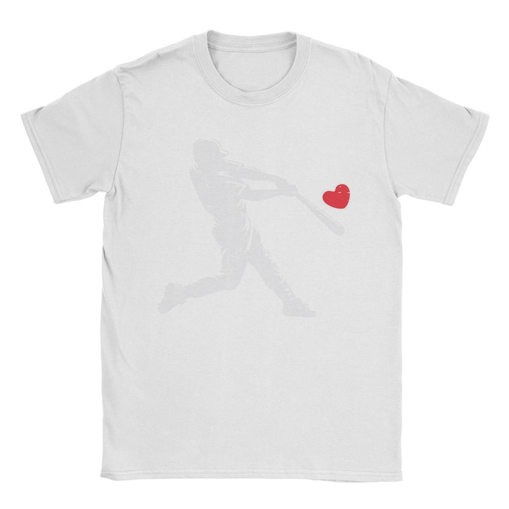 Unisexs Valentines Day Baseball Batter Silhouette Heart T Shirts  Cotton Clothing Funny Short Sleeve Tee Shirt Gift Idea TShirt