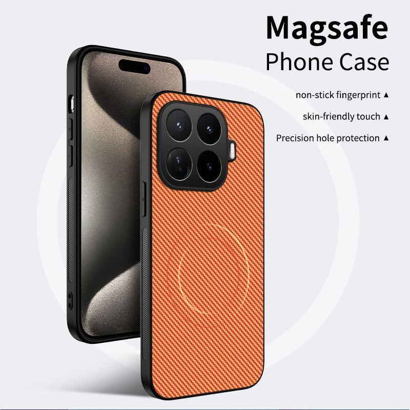 For Xiaomi 17T Pro Case 600D Caron Fiber Texture PU Magnetic Case for 17 Pro Max 15T Ultra for Magsafe Wireless Charging Cover