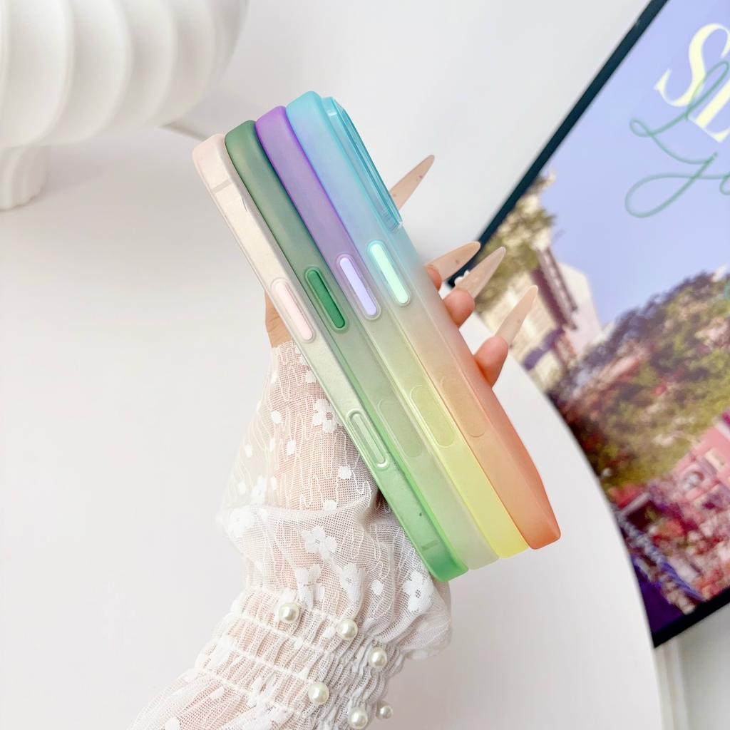 Translucent Gradient Matte Soft TPU Phone Case For iPhone 17 Air 16 Plus 15 14 13 12 11 Pro Max 17Pro 16Pro Non-slip Shockproof Protective Back Cover