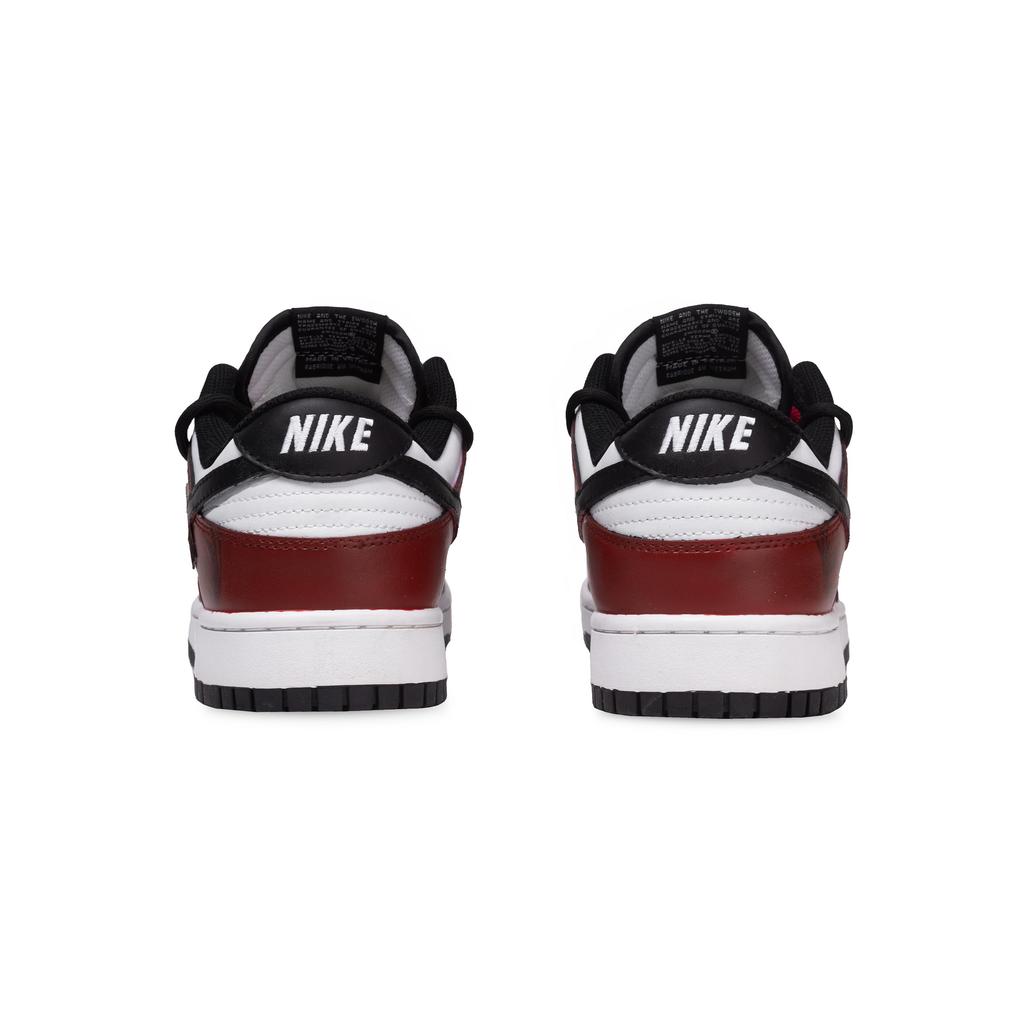Nike Dunk Red Shadow Abrasion Resistant Breathable Low Top Skateboard Shoes Men's Black White Red HF5441-100(Team1555-)