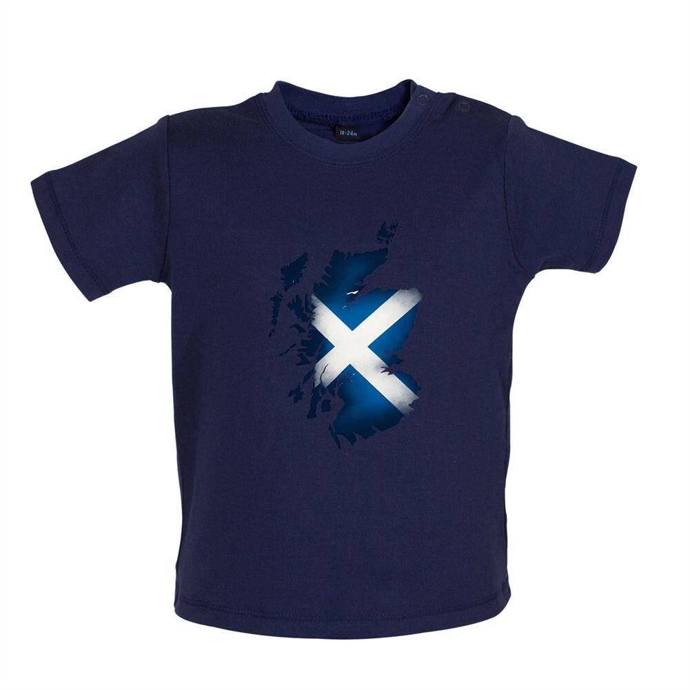 Scotland Flag Overlay - Kids Baby Kids Boys Girls Unisex T-Shirt / Bodysuit - Scottish Snp Capital 100