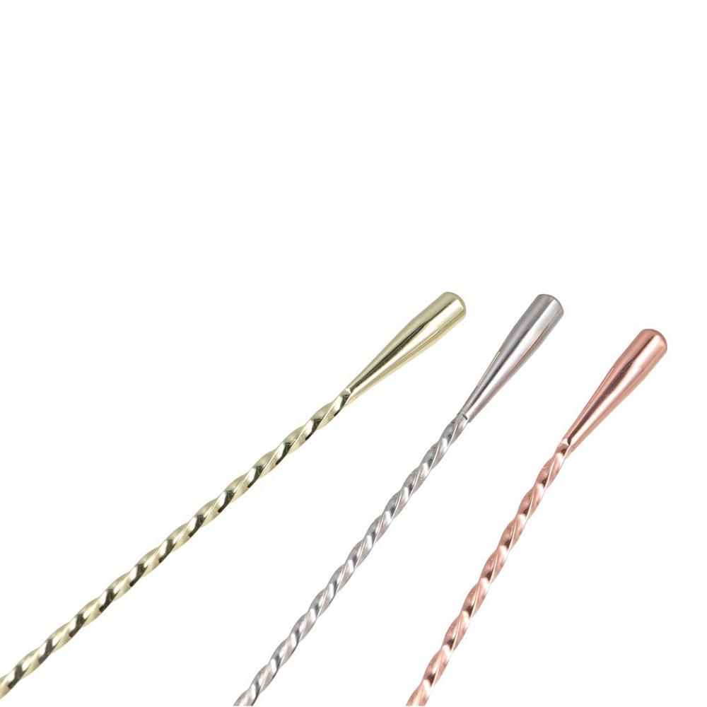 Long Handle Bar Teadrop Spoon Spiral Pattern Coffee Spoon Bartender Tools Mixing Spoon  Tea