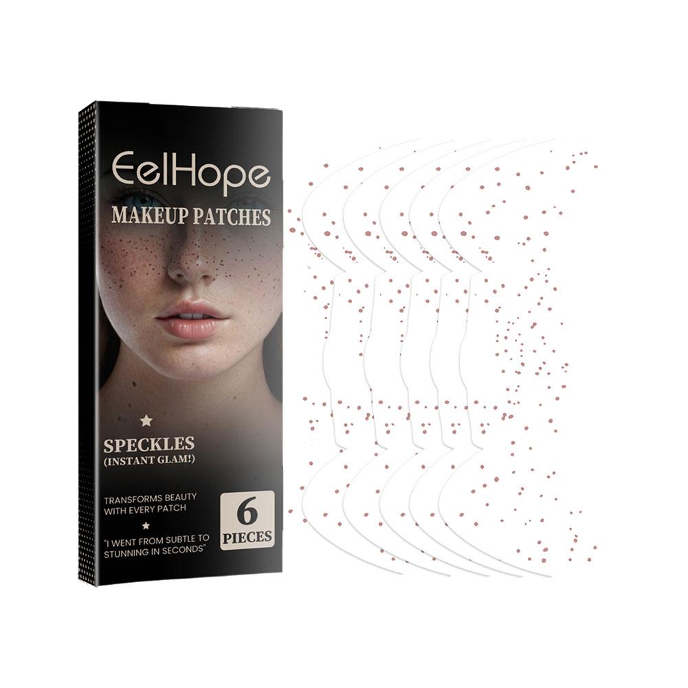 12/6 sztuk folii PE tatuaże złocenie piegi na twarzy fałszywe naklejki tatuaż oko samoprzylepne piegi B U0U8