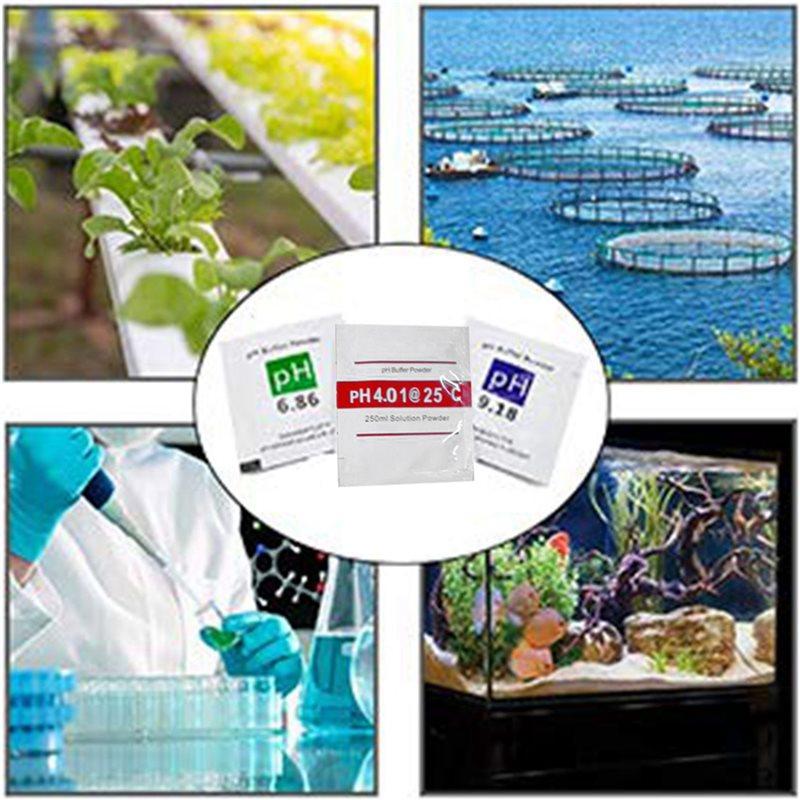 A84X-90 Pack PH Meter Buffer Solution Powder 6.86/4.00/9.18, PH Calibration Solution Packets For Precise PH Meter