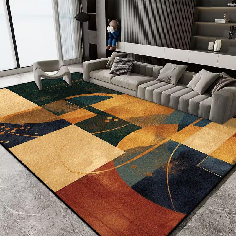 European Style Big Living Room Rugs Home Decoration Luxury Bedroom Short Velvet Carpet Washable Mat for Floor Lounge Rug