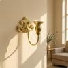 Candle Holder with Scroll Backplate VintageOldWorld Sconce Ornate Wall