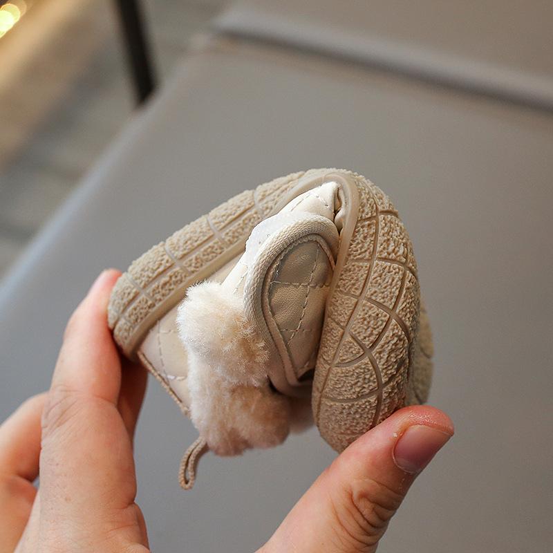 2025 Autumn/Winter Boys' Baby Walker Non-Slip Velvet Toddler Shoes