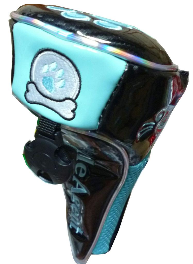 Golf Headcover, Fairway Wood, Paw Print, Magnetic (Black/Sax, Fairway Wood)