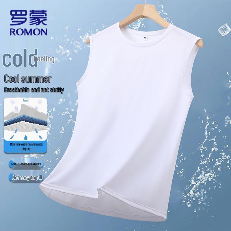 ROMON Men's Ice Silk Quick-Dry Sleeveless T-shirt