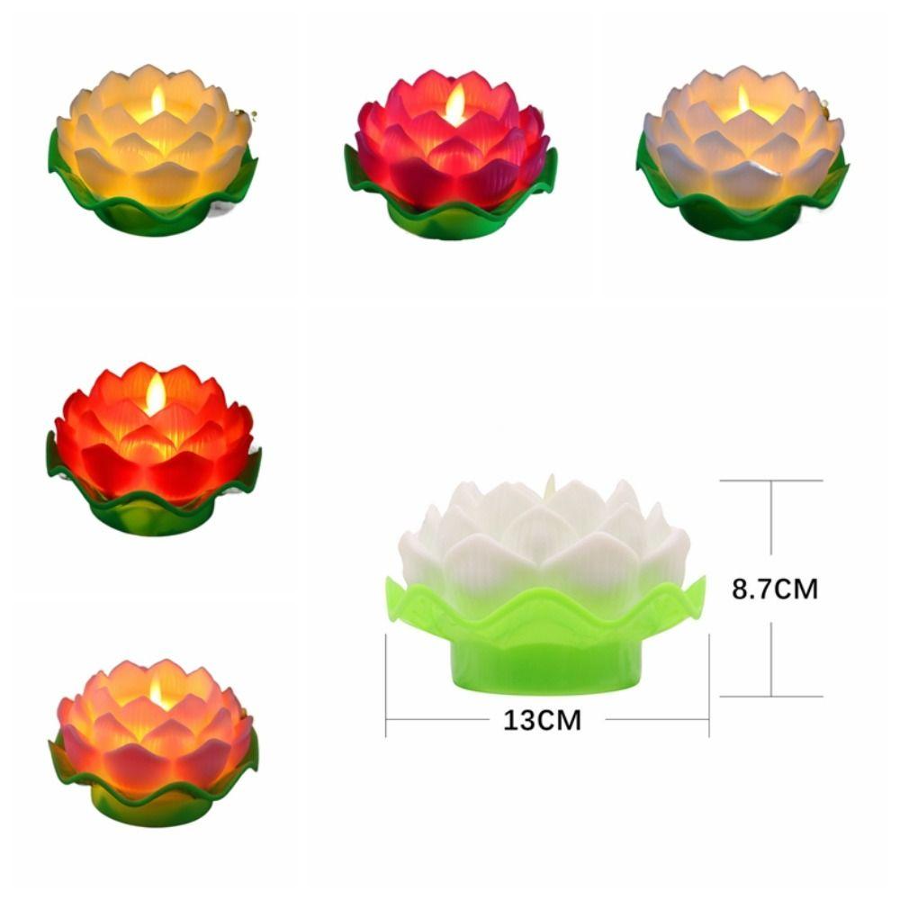 Flickering LED Lotus Candles Flameless Night Light Home Decor Lotus Flower Light  Xmas Birthday