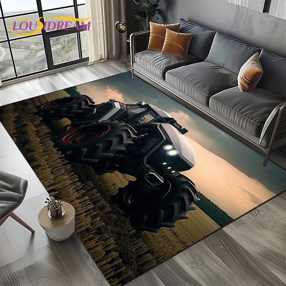 Retro Truck 3D Tractor Car 27 Style Carpet Rug for Living Room Bedroom Home Sofa Decoration,Kid Area Rug Non-slip Floor Mat Gift