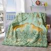 2026 New Arrivals 1pc Vintage Forest Leopard Print Flannel Blanket - Soft Warm All-Season Throw with Cheetah And Floral Design for Sofa Bed Car Campin