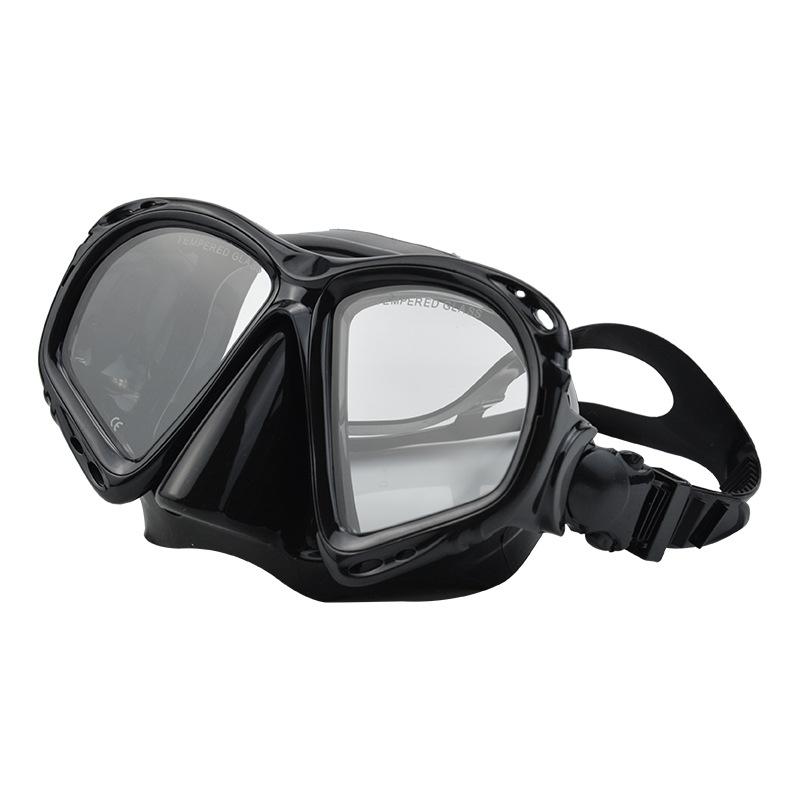 Diving mask Snorkeling mask silicone swimming goggles for men and women, adult model, integrated waterproof diving goggles Average Size чёрный
