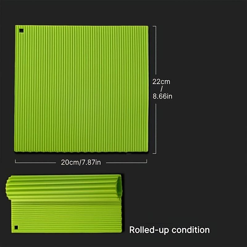 

Reusable Silicone Sushi Roller Bamboo Pattern Hand Roll Mat, Easy Wash & Mildew Resistant Portable Sushi Making Kit зелений