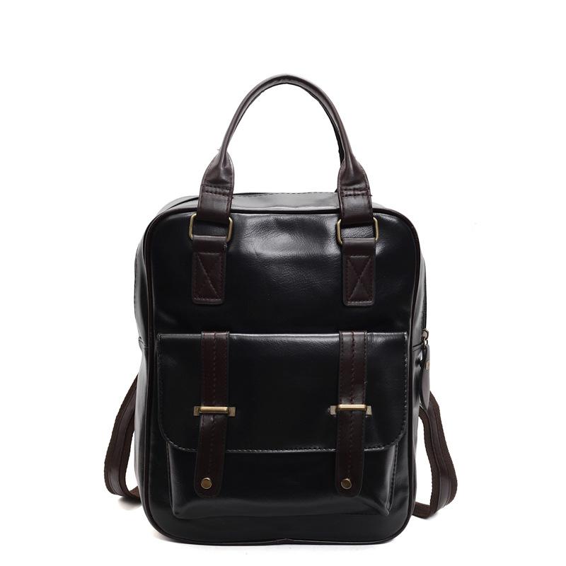 

Рюкзак женский новый на плечо модный простой ретро-стиль студенческий школьный чёрный