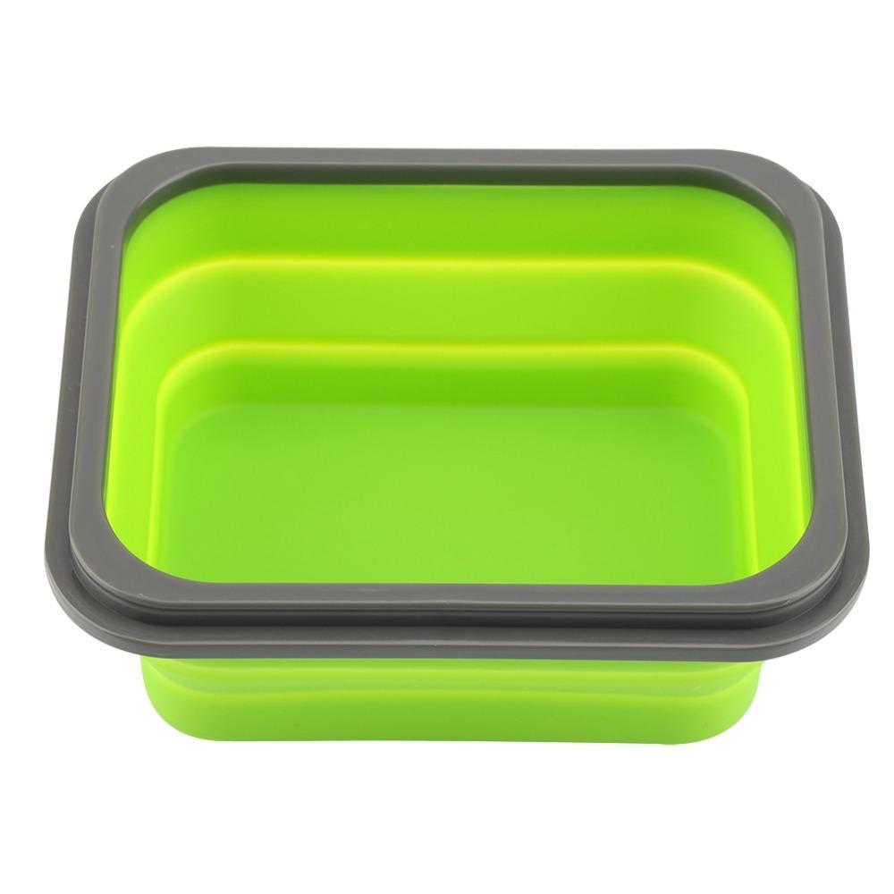 Silicone Collapsible Lunch Box 600ml Portable Storage Bowl  For Outdoor Travel