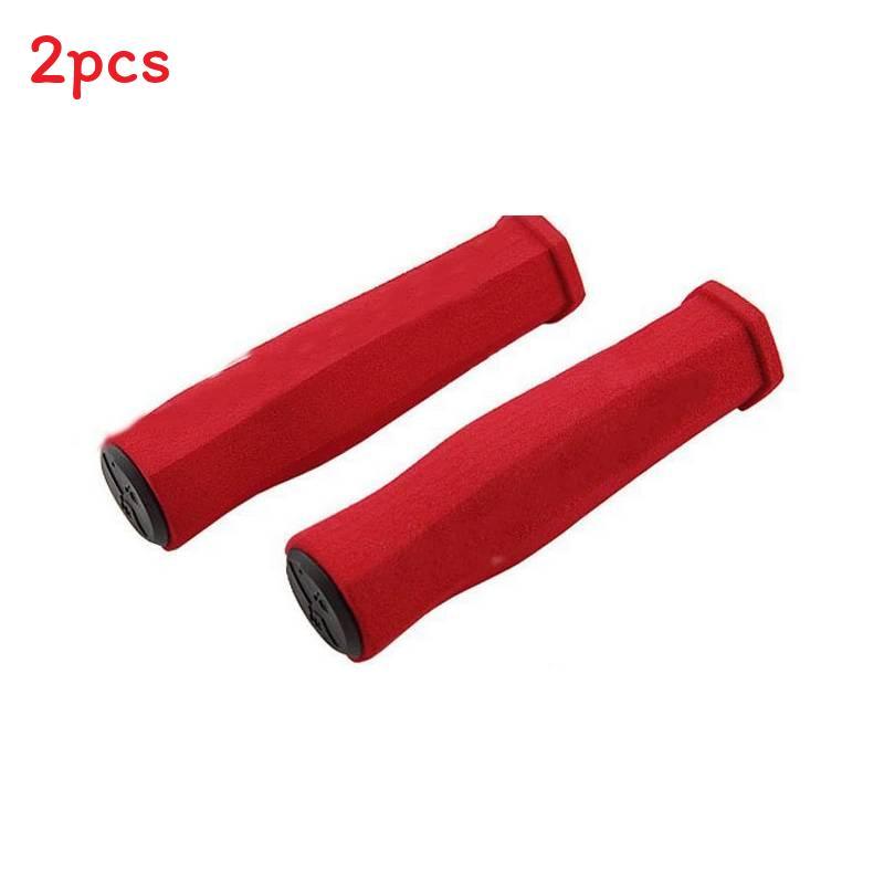 Bicycle Handlebar Grips With Foam Cushion For Comfortable Riding And Cycling Enthusiasts Red