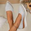 Fashion Women Platform Sneakers Autumn Comfortable Wedge Pointed Toe Loafers Shoes for Women Fashion Sequins Shallow Plus Size Sneakers