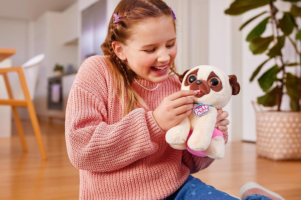 ZURU Pets Alive Poop Puppy (Pug) Surprise Puppy Plush Toy, Ultra Soft Stuffed Animal, Interactive Toy Pet, Electronic Pet Puppy for Girls and Kids
