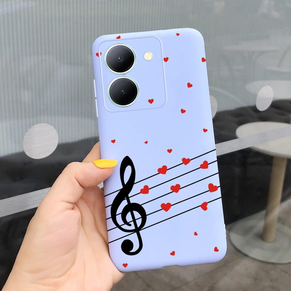 For Vivo Y36 Case 2023 Cute Love-heart Pattern Jelly Silicon Soft Phone Back Cases Cover For VivoY36 Y 36 4G 5G V2247