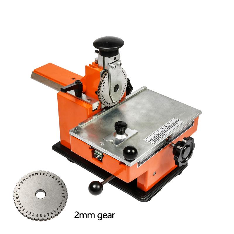 ZONESUN ZX-360 Manuelle Metallprägemaschine Stahl Aluminium Namensschild Etikett Anhänger Stanzmaschine Gravurwerkzeug 2mm-6mm Rad