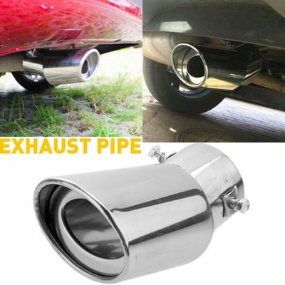 Car Exhaust Pipe Tip Rear Tail Throat Muffler Stainless Steel Round Accessories