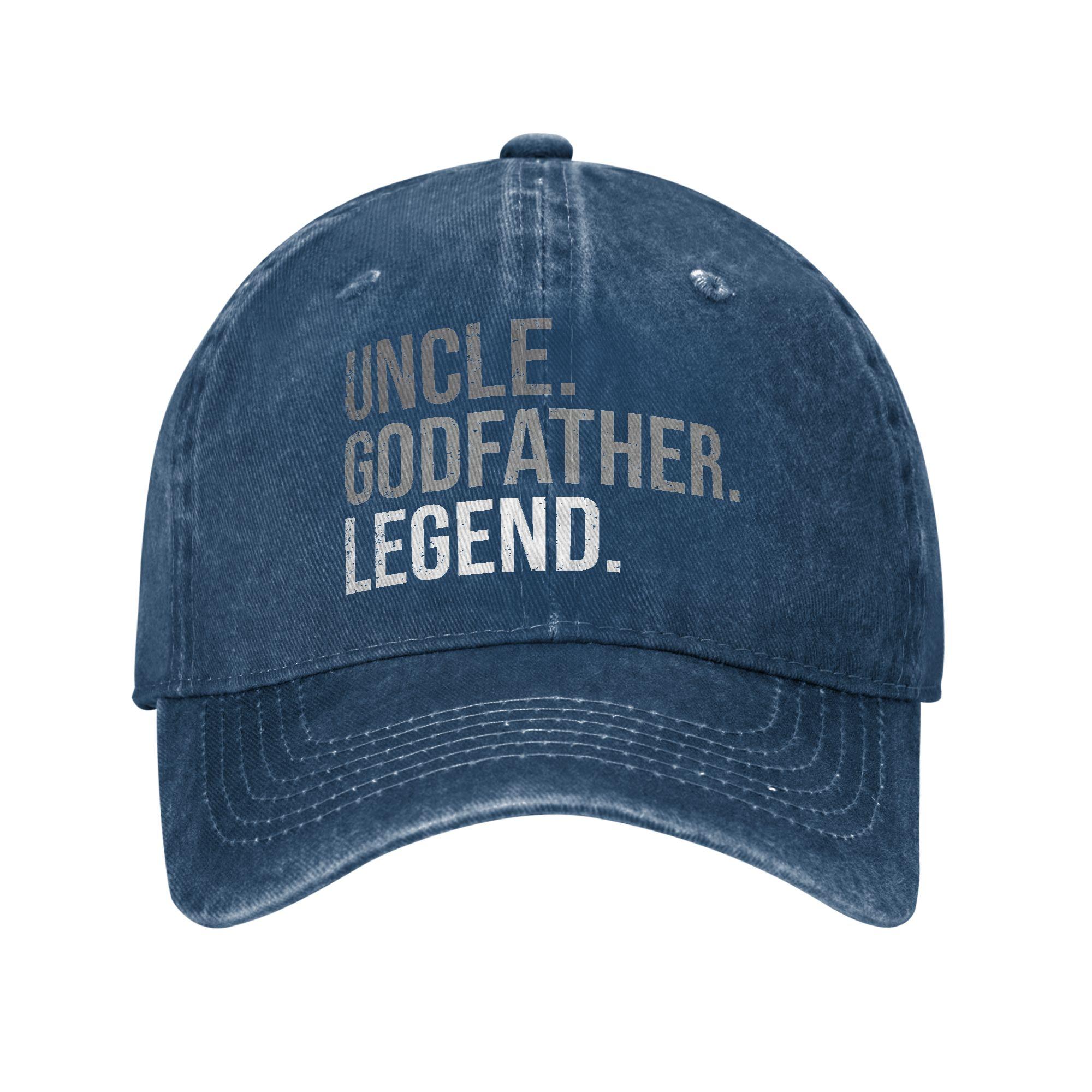 

Uncle Godfather Legend Casual Baseball Cap For Unisex Men Summer Running Hippie Trucker Hat Fashion Adjustable Baseball Caps One Size темно-синього кольору