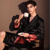 Men's Ice Silk Long Sleeve Bathrobe - 2026 Spring/Summer Yukata Pajamas