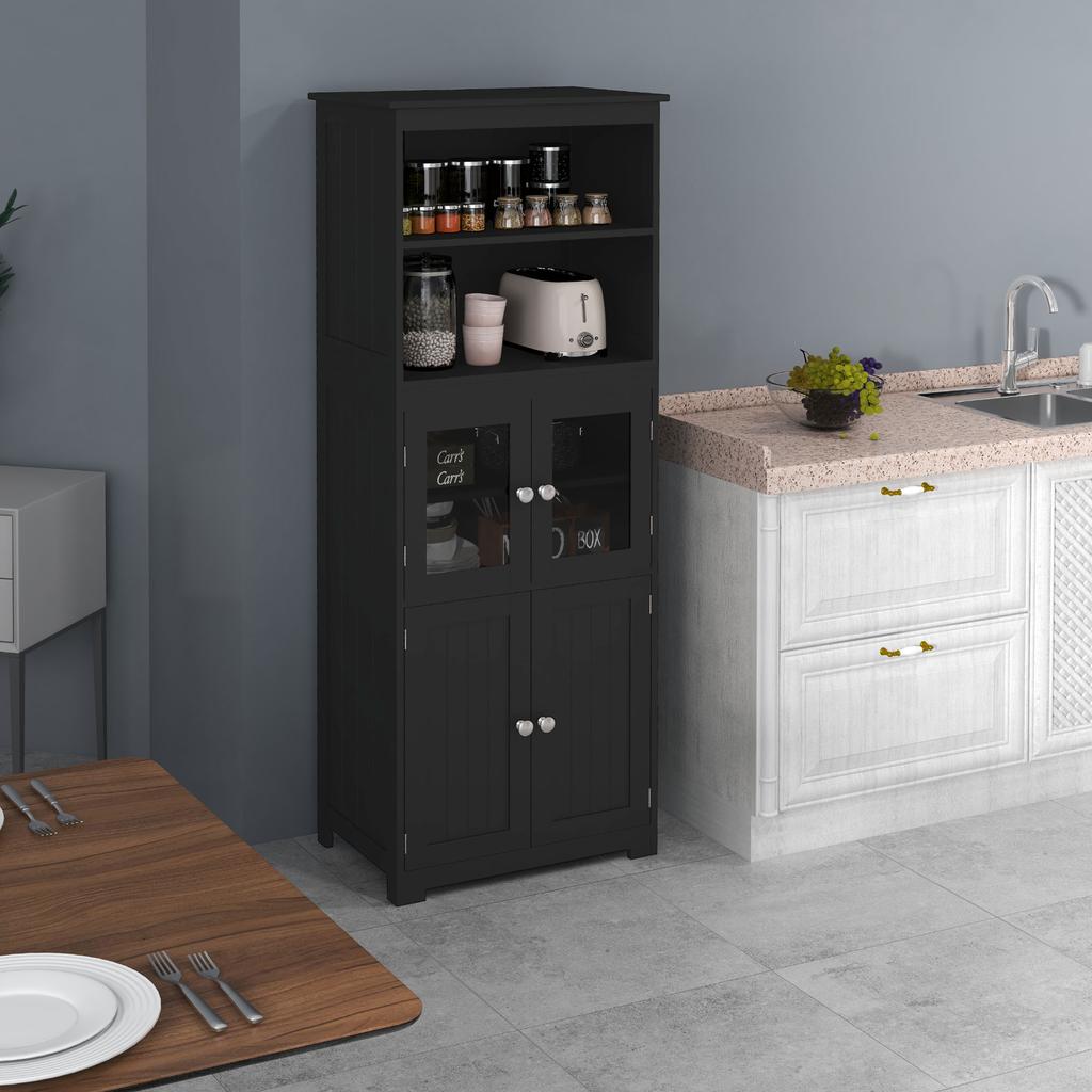 Kitchen cabinet, buffet, kitchenware organizer, storage furniture with multiple compartments. Dimensions: 60 cm in length x 30 cm in depth x 162 cm