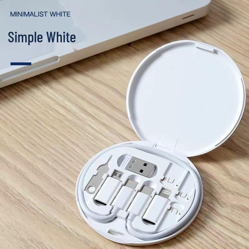 Multifunctional 5-in-1 Magnetic Storage Box: 60W Fast Charging Data Cable & Phone Holder