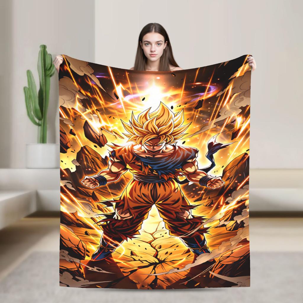 Anime D-Dragons B-Balls Blanket Quality Warm Soft Throw Blanket Winter Airplane Travel Home Decor Pattern Bedspread