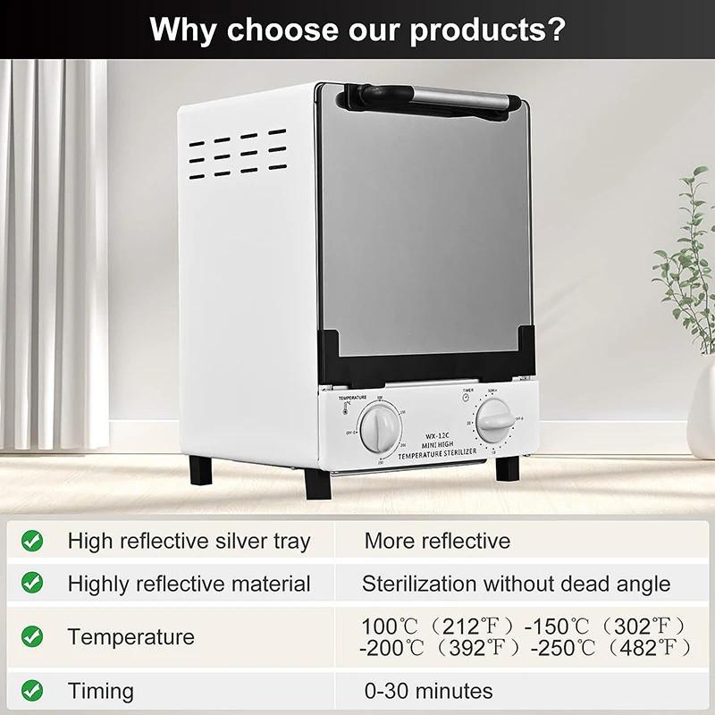 12L Large Capacity Heating Towel Cabinet High Temperature Dry Heat Sterilizer Hair Beauty Salon Disinfection Equipment