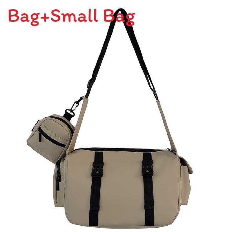 Kids Solid Simple Color Large Capacity Shoulder Bag With Breathable Material