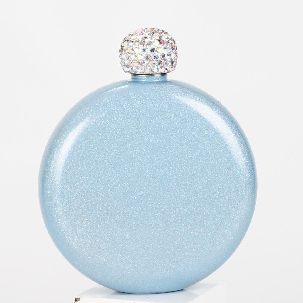 

Portable Mini Round Flask - Shiny 304 Stainless Steel Wine Bottle for Women