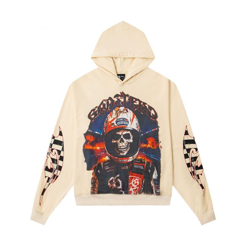 odspeedss autumn and winter new direct injection printing wash water retro pure cotton hip hop beauty trend hoodie sweater