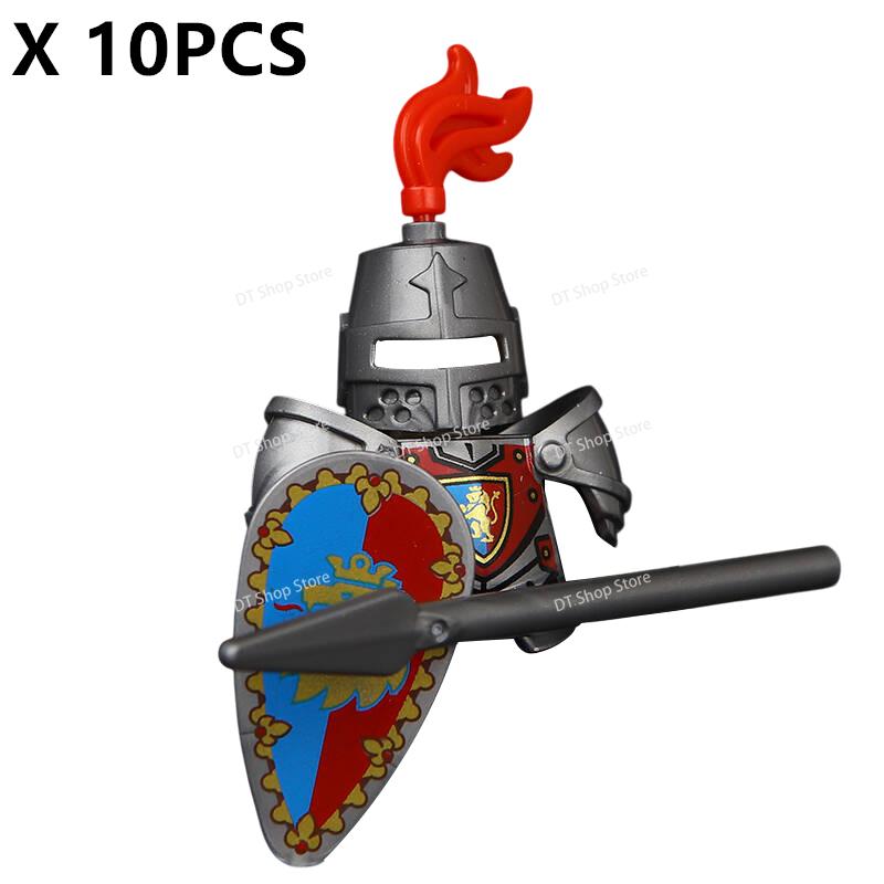 Medieval Ancient Castle Green Dragon Raven Knights Armour Assemble Scene Building Block Figures Children's Bricks DIY Toys Gifts
