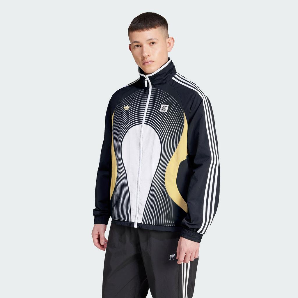 Adidas X NTS Radio Allover Print SST Track Top Black Unisex Streetwear JI5063