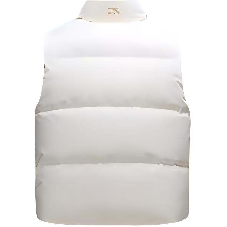 Anta Lifestyle Series Solid Color Loose Zipper Vest Women Vests Vanilla Cream 962448908-1