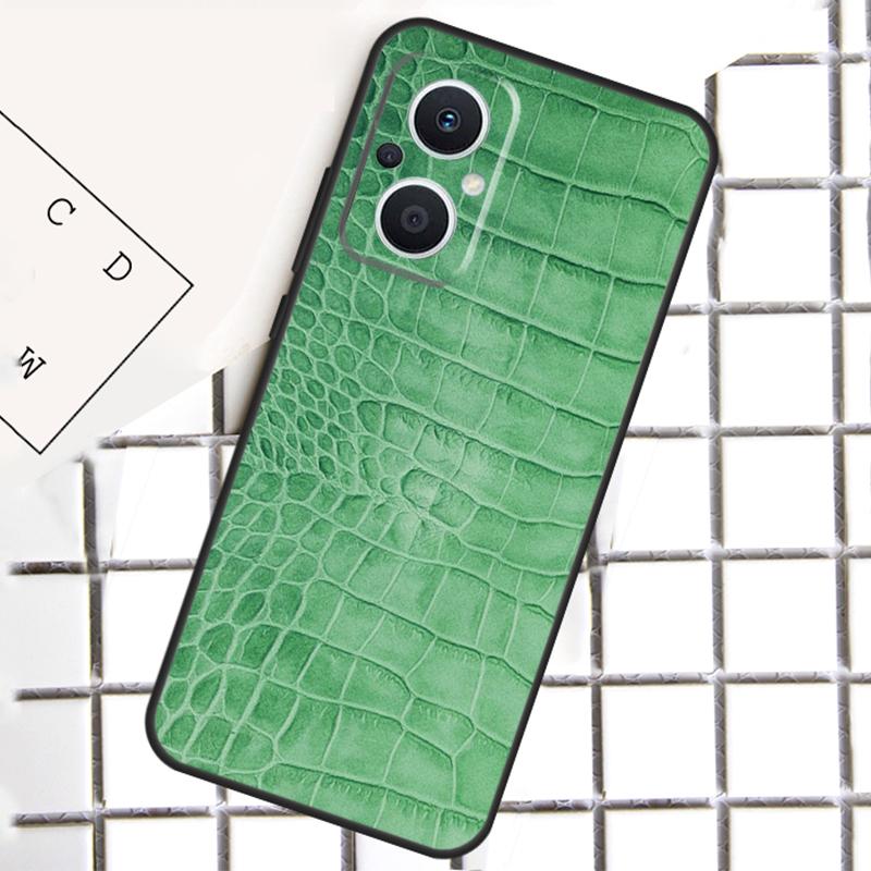 Crocodile Pattern Print Phone Case For OPPO Reno 8T 7 8 Lite 14F 14 13 12 11 F 10 Pro OPPO Find X8 X6 X5 Pro Cover