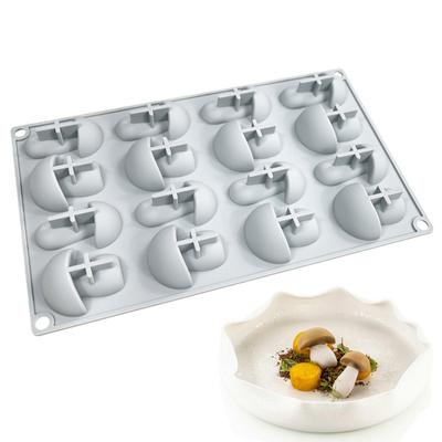 Stampo per torta Stampo per pasticceria a forma di fungo 16 griglie Stampo in silicone antiaderente Strumento di decorazione per la cucina domestica