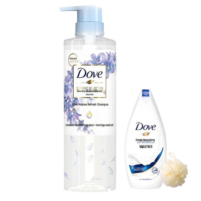 Dove Botanical Volume Shampoo & Body Wash Set