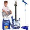 Gitara Elektryczna Duża Dla Dzieci Mikrofon Statyw Wzmacniacz Instrument