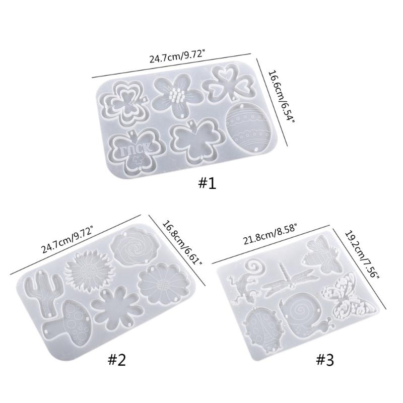 Resin Jewelry Molds Keychain Resin Molds Flower/Animal Silicone Molds for Resin Casting Pendants,Keychains,Earrings