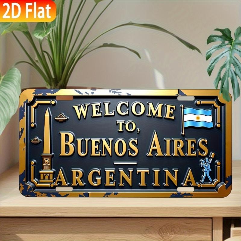 2D Flat Product, 1pc, Aluminum License Plate, for Decoration Only, Vintage Metal Aluminum Sign, Wall Hanging Decorative Plaque